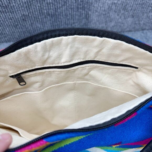 Timberline Ltd Pendleton Drum Blanket Shoulder Bag Purse Multicolor Aztec Wool - Picture 10 of 11